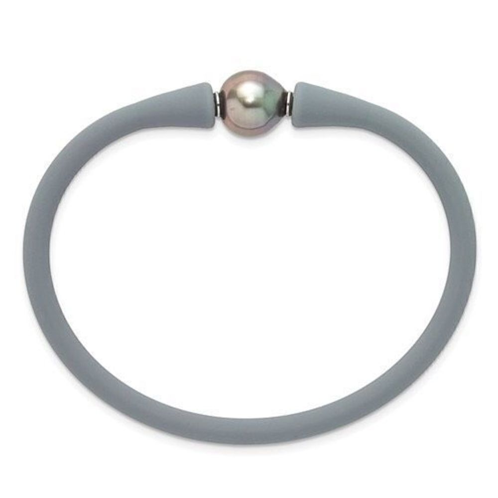 Stainless Steel Black Tahitian Pearl Bracelet - Picture 2 of 3
